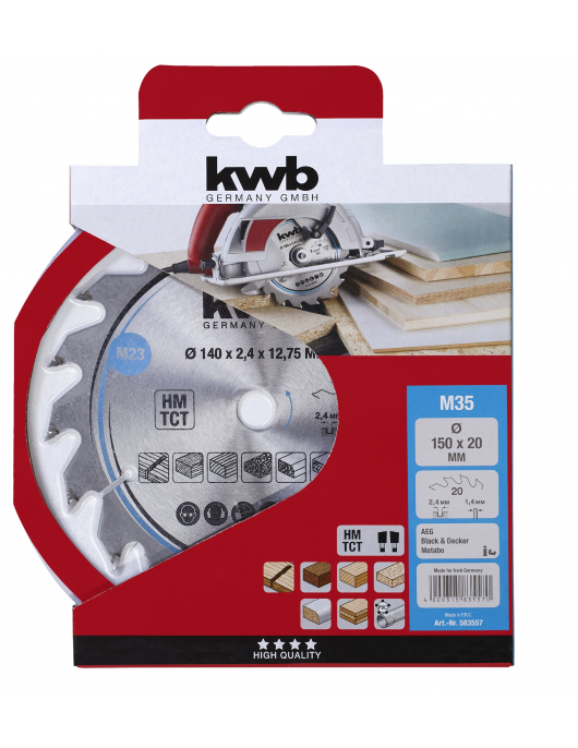 CIRKELZAAGBL. HM 150X20 35M CIRKELZAAGBL. HM 150X20 35M