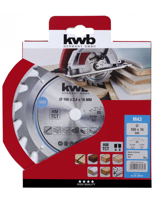 CIRKELZAAGBL. HM 160X16 43M