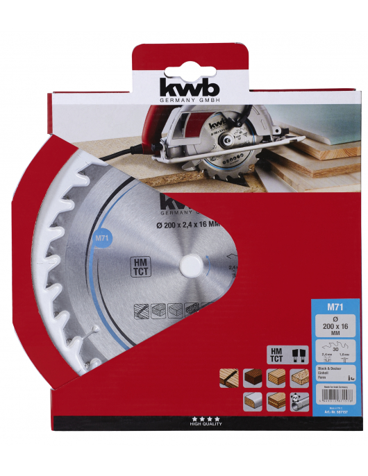 CIRKELZAAGBL. HM 200X16 71M CIRKELZAAGBL. HM 200X16 71M