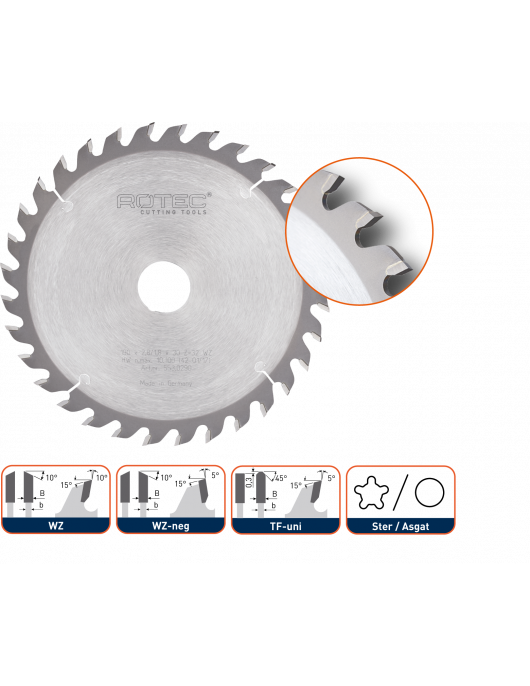 HM ZAAGBLAD VOOR HANDMACHINES, ø190X2,5X30, Z=24, WZ HM ZAAGBLAD VOOR HANDMACHINES, ø190X2,5X30, Z=24, WZ