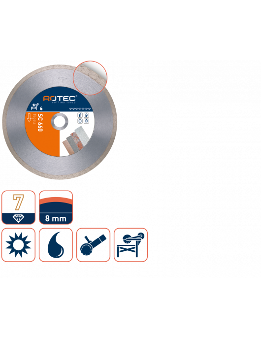 DIAMANTZAAGBLAD 'COBRA7 / SC 660', ø125X1,6Xø22,2 DIAMANTZAAGBLAD 'COBRA7 / SC 660', ø125X1,6Xø22,2