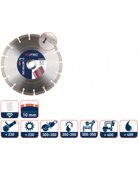 DIAMANTZAAGBLAD 'ORCA 5 / BETON UNI', ø350X3,2Xø25,4 DIAMANTZAAGBLAD 'ORCA 5 / BETON UNI', ø350X3,2Xø25,4