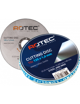 DOORSLIJPSCHIJF OPTI-LINE, ø125X1,0Xø22,2 IN BLIK