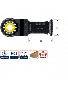 OTK 14/32 STARLOCK INVALZAAGBLAD HOUT 32X50