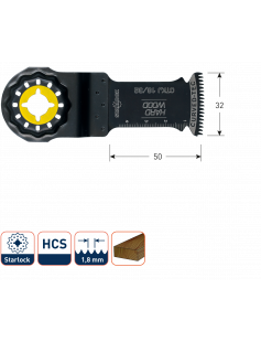 OTKJ 18/32 STARLOCK INVALZAAGBLAD HARDHOUT 32X50
