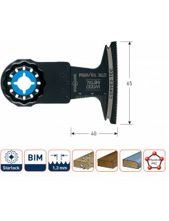 OTK 13/65BI STARLOCK INVALZAAGBLAD HOUT/METAAL 65X40