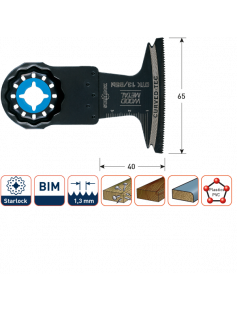 OTK 13/65BI STARLOCK INVALZAAGBLAD HOUT/METAAL 65X40