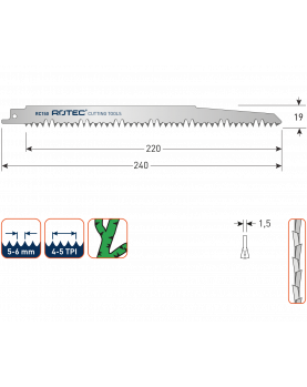 RECIPROZAAGBLAD RC150 / S1531L RECIPROZAAGBLAD RC150 / S1531L