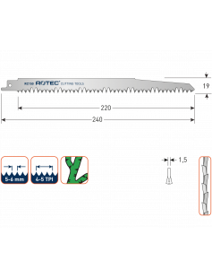 RECIPROZAAGBLAD RC150 / S1531L RECIPROZAAGBLAD RC150 / S1531L
