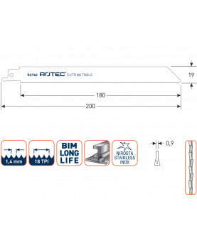 RECIPROZAAGBLAD RC740 / S1022EF RECIPROZAAGBLAD RC740 / S1022EF