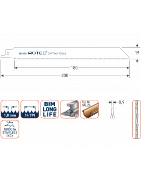 RECIPROZAAGBLAD RC640 / S1122BF RECIPROZAAGBLAD RC640 / S1122BF
