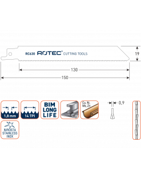 RECIPROZAAGBLAD RC630 / S922BF RECIPROZAAGBLAD RC630 / S922BF