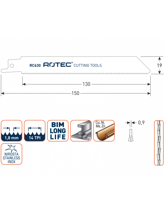 RECIPROZAAGBLAD RC630 / S922BF RECIPROZAAGBLAD RC630 / S922BF