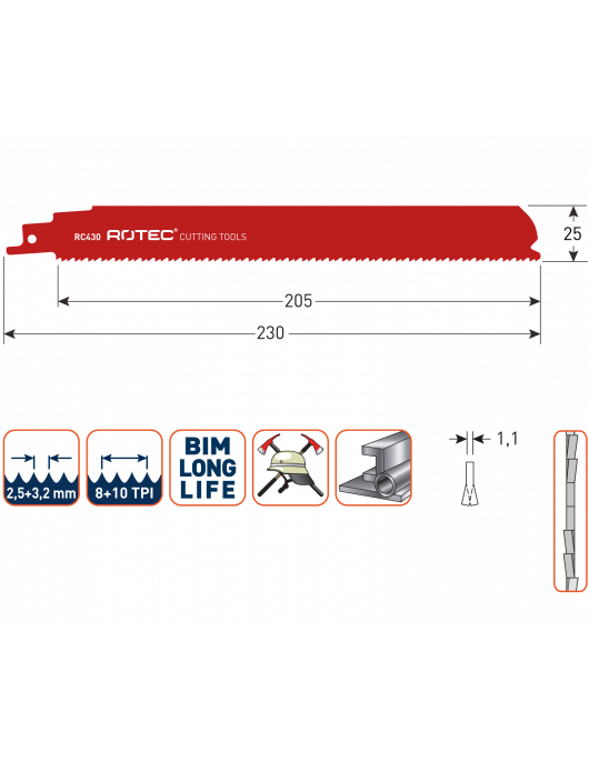 RECIPROZAAGBLAD RC430 / S1126CHF