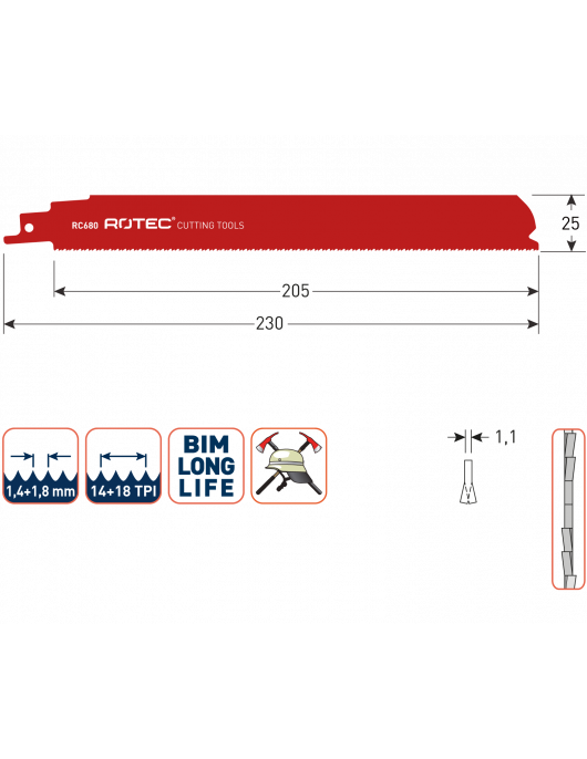 RECIPROZAAGBLAD RC680 / S1126BEF