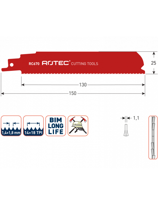 RECIPROZAAGBLAD RC670 / S926BEF