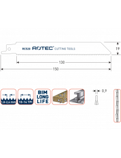 RECIPROZAAGBLAD RC520 / S922VF RECIPROZAAGBLAD RC520 / S922VF