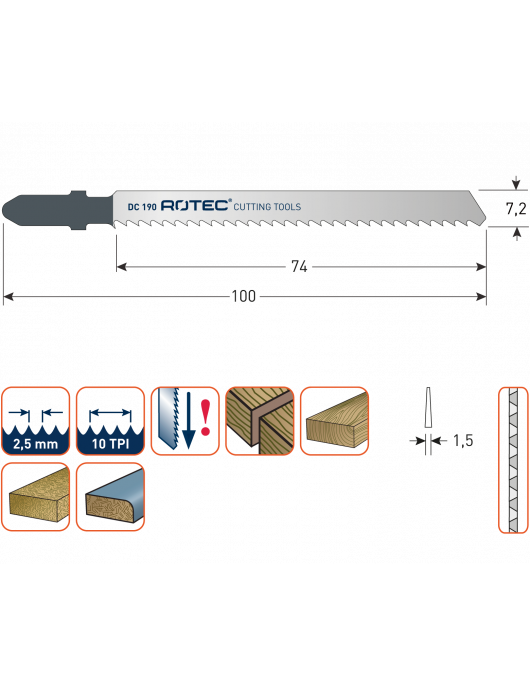 DECOUPEERZAAGBLAD DC190 / T101BR DECOUPEERZAAGBLAD DC190 / T101BR