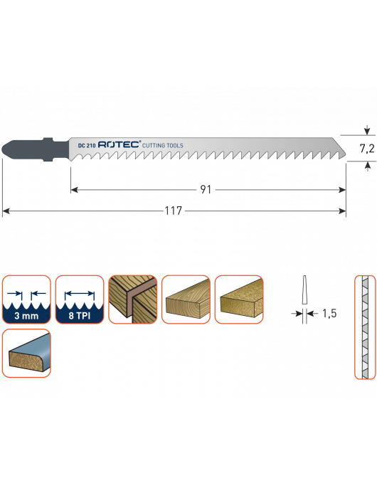 DECOUPEERZAAGBLAD DC210 / T301CD DECOUPEERZAAGBLAD DC210 / T301CD