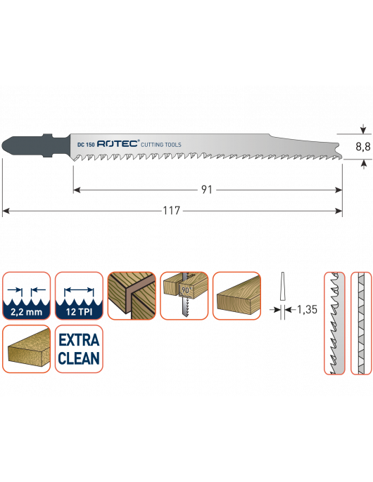 DECOUPEERZAAGBLAD DC150 / T308B DECOUPEERZAAGBLAD DC150 / T308B