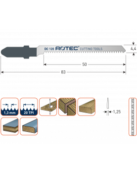 DECOUPEERZAAGBLAD DC120 / T101AO DECOUPEERZAAGBLAD DC120 / T101AO