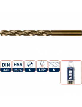 SPIRAALBORENSET '111', DIN 338, TYPE N, 19-DLG ø1-10 ABS