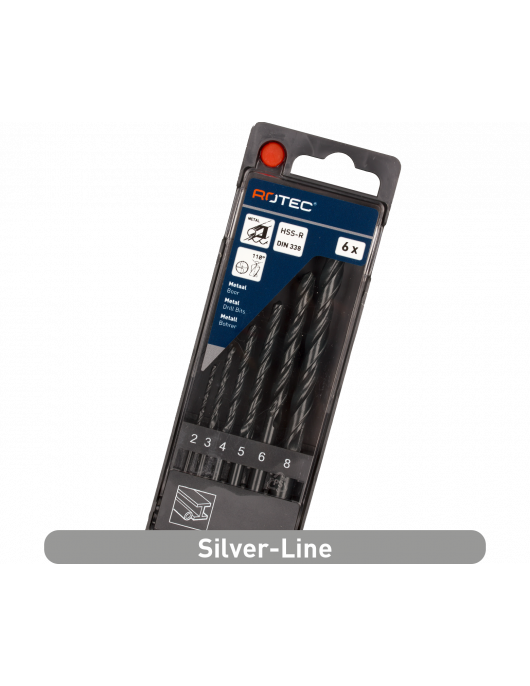 SPIRAALBORENSET '100', DIN 338, TYPE N, 6-DLG, ø2-8 SPIRAALBORENSET '100', DIN 338, TYPE N, 6-DLG, ø2-8