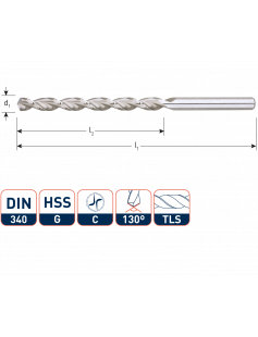HSS-G HOUTSPIRAALBOOR LANG, DIN 340, TLS, ø3,0X66X100 HSS-G HOUTSPIRAALBOOR LANG, DIN 340, TLS, ø3,0X66X100