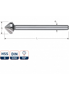 HSS-G VERZINKFREES 90°, DIN 335C, ø12,4 (M6) HSS-G VERZINKFREES 90°, DIN 335C, ø12,4 (M6)