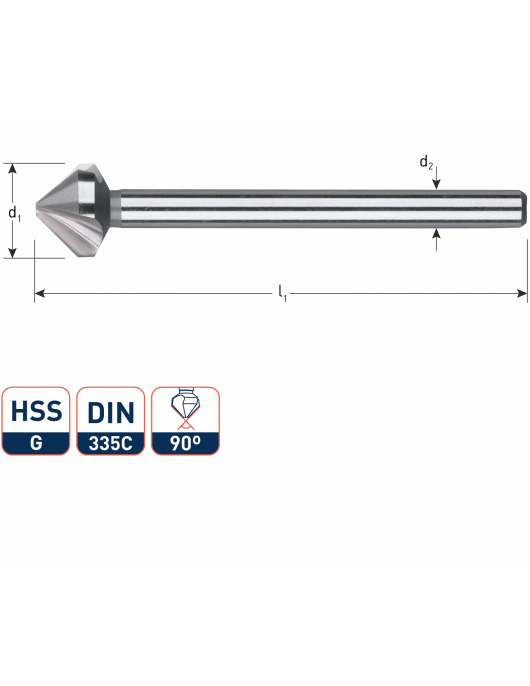 HSS-G VERZINKFREES 90°, DIN 335C, ø20,5 (M10) HSS-G VERZINKFREES 90°, DIN 335C, ø20,5 (M10)
