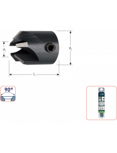 WS OPSTEEKVERZINKBOOR 90°, ø4 WS OPSTEEKVERZINKBOOR 90°, ø4