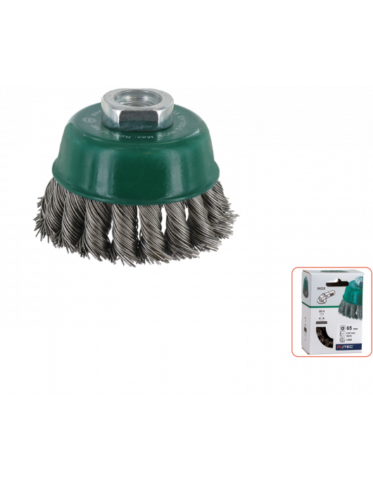 KOMBORSTEL, GETORDEERD INOX RVS-DRAAD, M14, ø65X0,50 KOMBORSTEL, GETORDEERD INOX RVS-DRAAD, M14, ø65X0,50