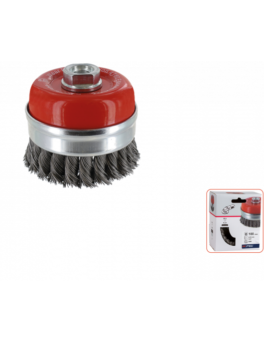 KOMBORSTEL MET RING, GETORDEERD STAALDRAAD, M14, ø100X0,50 KOMBORSTEL MET RING, GETORDEERD STAALDRAAD, M14, ø100X0,50