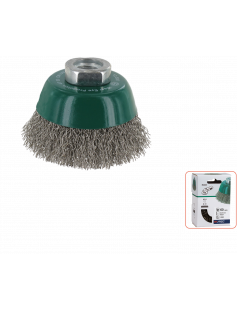 KOMBORSTEL, GEGOLFD INOX RVS-DRAAD, M14, ø60X0,30 KOMBORSTEL, GEGOLFD INOX RVS-DRAAD, M14, ø60X0,30