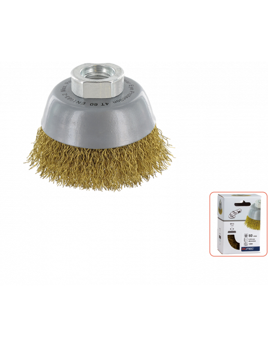 KOMBORSTEL, GEGOLFD MESSINGDRAAD, M14, ø60X0,30 KOMBORSTEL, GEGOLFD MESSINGDRAAD, M14, ø60X0,30