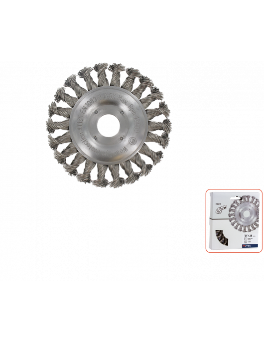 RONDBORSTEL, GETORDEERD INOX RVS-DRAAD ASGAT ø22,2 ø115X0,50 RONDBORSTEL, GETORDEERD INOX RVS-DRAAD ASGAT ø22,2 ø115X0,50