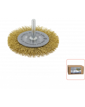 STIFTBORSTEL, GEGOLFD MESSINGDRAAD, ø75X10X0,30 STIFTBORSTEL, GEGOLFD MESSINGDRAAD, ø75X10X0,30