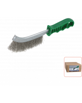 HANDBORSTEL, GEGOLFD INOX RVS-DRAAD, 265X28X0,30 HANDBORSTEL, GEGOLFD INOX RVS-DRAAD, 265X28X0,30