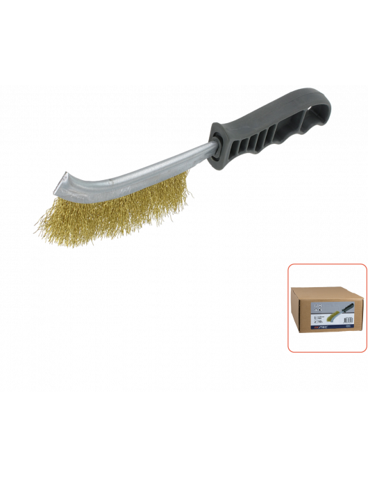 HANDBORSTEL, GEGOLFD MESSINGDRAAD, 265X28X0,30 HANDBORSTEL, GEGOLFD MESSINGDRAAD, 265X28X0,30