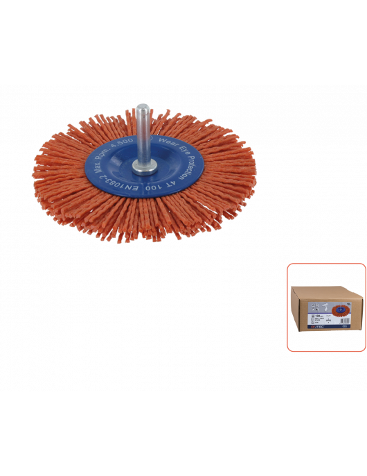 RONDBORSTEL OP STIFT ø6, NYLONDRAAD K80, ø100X1,2 RONDBORSTEL OP STIFT ø6, NYLONDRAAD K80, ø100X1,2