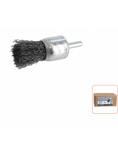 PENSEELBORSTEL OP STIFT ø6, GEGOLFD STAALDRAAD, ø22X0,30 PENSEELBORSTEL OP STIFT ø6, GEGOLFD STAALDRAAD, ø22X0,30