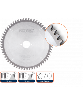 HM ZAAGBLAD VOOR NF-METALEN, ø190X2,8X30, Z=54, TF NEG HM ZAAGBLAD VOOR NF-METALEN, ø190X2,8X30, Z=54, TF NEG