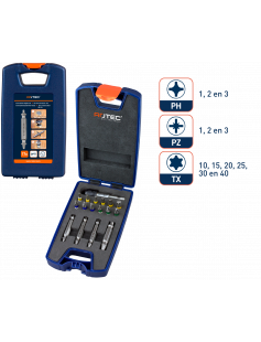 SCHROEFVERWIJDERBIT- EN BITHOUDER-SET OPTI-LINE 17-DLG. SCHROEFVERWIJDERBIT- EN BITHOUDER-SET OPTI-LINE 17-DLG.