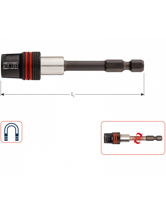 IMPACT BITHOUDER, E6.3X80, MAGN., QUICK-FIX II SNELSPAN IMPACT BITHOUDER, E6.3X80, MAGN., QUICK-FIX II SNELSPAN