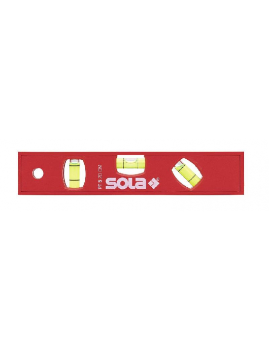 SOLA KUNSTST.WATERPAS PTM5 20 20 CM 3 LIBELLEN HOBBY ROOD MAGNET.