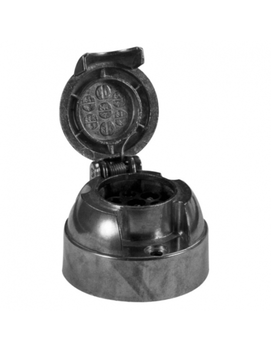 CARPOINT 7-POLIGE METALEN STEKKERDOOS MET MISTLAMPSCHAKELING