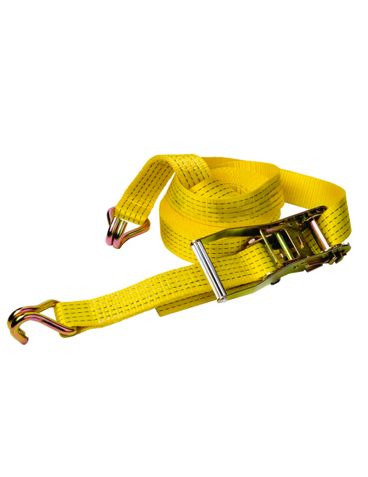 DELTASLING - SJORBAND MET RATEL - 50 MM X 9 METER - 2500 DAN - GEEL DELTASLING - SJORBAND MET RATEL - 50 MM X 9 METER - 2500 DAN - GEEL