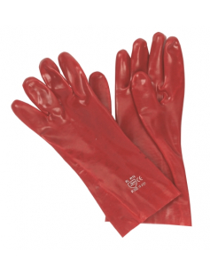 HANDSCHOEN PVC ROOD 35CM.