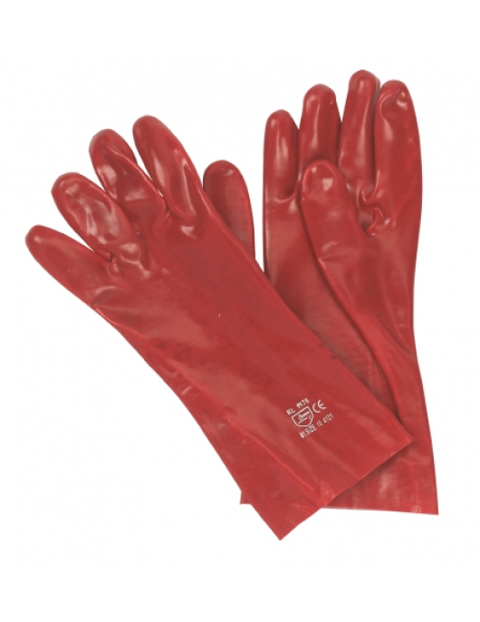 HANDSCHOEN PVC ROOD 35CM.