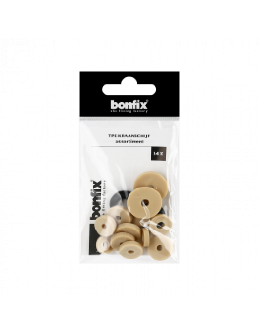 BONFIX TPE-KRAANSCHIJF ASSORTIMENT 14 STUKS BONFIX TPE-KRAANSCHIJF ASSORTIMENT 14 STUKS